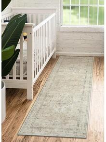 Washable Area Rug 5x7, Non-Slip Boho Neutral Carpet Living Room Bedroom Dining Room Office, Low-Pile Farmhouse Soft Carpet, Tan - Tan - View 6