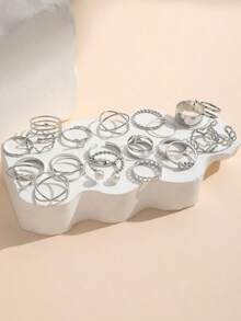 Women Ring Sets - Silver - View 5