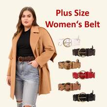 大码女式波西米亚风镂空金属圆盘孔眼花卉图案铆钉腰带装饰时尚性感连衣裙配饰，适合各种派对、聚会和休闲场合 - 拼接 - 查看 16