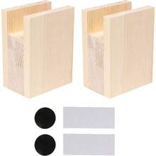 Set Of 2 Wood Bed Risers - 4 Inch Height Pine Furniture Lifts - Default - View 1