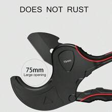 Máquina cortadora de tubos de 32 mm a 75 mm, Body de aleación de aluminio, cizalla de trinquete, máquina cortadora de tubos PPR-PVC, herramienta manual para cortar mangueras de PVC/PU/PP/PE, herramientas para hombres - aleatorio - Ver 6