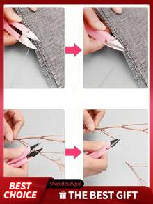 2pcs Portable Scissors | Thread Scissors | Embroidery U-Shaped Scissors | Sewing | Valentine's Day Gift - Multicolor - View 5