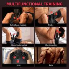 Viral Thigh Master Trainer - Total Body Workout For Inner Thighs, Legs, Arms & Chest, Portable Home Gym Equipment For Toning & Strength, Ergonomic Home And Office Fitness Device - 黑色 - 查看 3