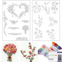 3片装水溶性刺绣稳定纸，带自粘背胶，易于使用，适用于帽子、手套、服装和其他DIY项目。 - 黑與白 - 查看 14