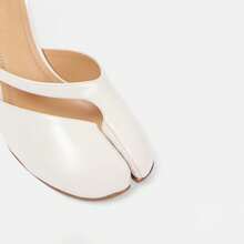 Women's Chunky Block High Heels Split Toe Pumps Ankle Strap Japanese Tabi Shoes Slingback Heels Tabi Shoes Comfort Dress Heeled Sandals Women's Prom Shoes, Party Shoes - 白色 - 查看 6