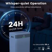 Lifezeal 54 Pints Dehumidifier With 3 Modes LED Display For Home 4500 Sq. Ft Coverage Area - US B Type Plug(110-127V) - View 8