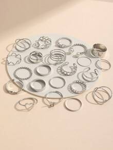 Women Ring Sets - Silver - View 4
