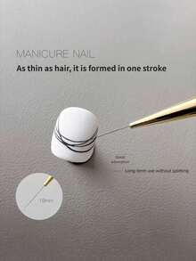 5支/套日式极简美甲网格笔和线条笔套装，美甲沙龙专属手绘笔，适用于美甲彩绘、线条绘制、渐变、钩编和UV凝胶美甲刷 - 彩色 - 查看 6