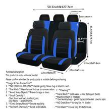 Bộ 9 miếng bọc ghế ô tô thiết kế thời trang phù hợp với xe ô tô, xe tải, xe SUV, phụ kiện trang trí túi khí cho nữ - Một cỡ - Xem 5