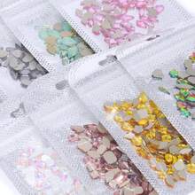 Sparkling Mixed Shape Mixed Sizes Nail Art Rhinestones 20+ Colors 100 Pcs Per Bag Premium Quality Flatback Gems For Nail Design, DIY Crafts, Gel & Acrylic Nails Multi-Faceted, Hearts, Stars, Fancy Shapes - Multicolor - Bright Red - View 8