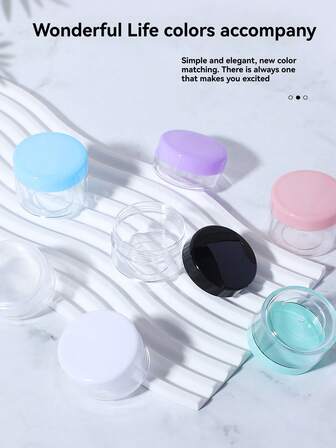 10g krämburk, provförpackning, delad flaska, kosmetiska förpackningar, delad låda, reseflaskset, lämplig för hemmabruk och dagligt bruk, viktiga resetillbehör, skruvkorkbehållare, lämplig för skönhetsprodukter, eteriska oljor, duschtvål/balsam/schampo/ansiktstvätt/handtvätt/diskmedel/lotion