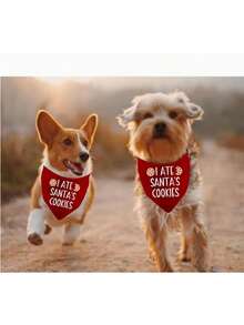 1 Extra Large 24.8x11 Inch Red Pet Drool Bib - Fun Pet Bandana, Reusable Dog Bib Scarf And Drool Towel, Can Be Used As A Gift - Red - View 2