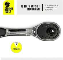 Segomo Tools 3/8 Inch Drive 72 Teeth Heavy Duty Offset Ratchet - ST3800-72 - .Com - 顏色 3 - 查看 3