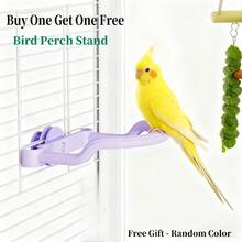 2pcs Bird Perch, U-Shaped Bird Stand Toy, Colorful And Aesthetically (1 Purple + 1 Random Color), Suitable For Claw Grinding And Exercise As Cage Accessories, Applicable For Medium And Small Parrots