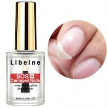 Libeine 10毫升指甲强化剂，自然干燥，持久光泽，增强指甲硬度，保护指甲