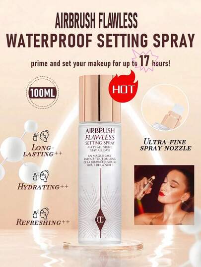  Charlotte Tilbury 无瑕定妆喷雾 100ml/3.4 盎司（长途运输可能导致部分损坏，感谢您的理解）