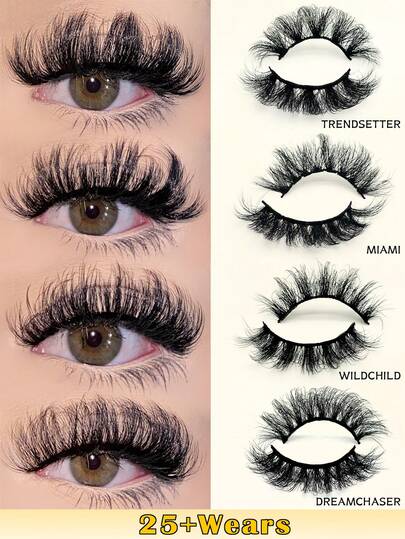 Pestañas postizas de lujo MKHLINA 3D esponjosas de 20mm de pelo sintético de visón