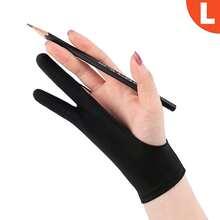 2 piezas Guantes de arte de diseño de dos dedos para mano derecha, anti-manchas, resistentes al desgaste, a prueba de sudor, a prueba de polvo, adecuados para dibujar y pintar al óleo - Multicolor - Ver 8