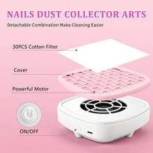 Aspirador de polvo para uñas con 10 filtros, aspirador compacto para principiantes, minimáquina de succión de polvo para manicura y pedicura, herramienta para pulir uñas acrílicas en casa, ideal para Navidad y Año Nuevo (para mujeres). - por defecto - Ver 7