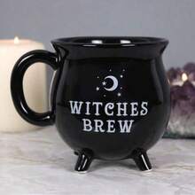 1pc Witch Cauldron Mug - Halloween Ceramic Coffee Cup, Suitable For Coffee, Tea, Potions, Witchcraft Parties, Gothic Brewing Chalice, Unique Gift For Men And Women