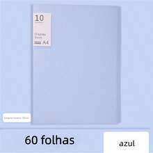 A4 Catalog Folder - Kit Includes 60 Plastic Envelopes, For Organizing Documents At Home And Office, Portable And Easy To Store. - Azul - Ver 6