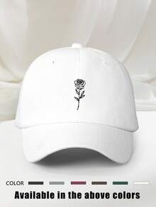 1 chiếc mũ bóng chày in hoa hồng, mũ chơi golf thoáng khí có thể điều chỉnh dành cho nữ, mũ chống nắng vành cong thời trang mùa hè cho cả nam và nữ ngày lễ tình nhân - in - Xem 16