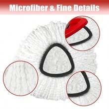 Mop, 3 Pack Spin Mop Refill Replace Compatible O Cedar Easywring 1-System, Great Cleaning Power, Microfiber, Helper Housework, Washable Easy-To-Replace, White - trắng - Xem 3