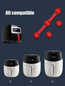 空气炸锅磁性硅胶夹 - 耐热可重复使用卡扣，适用于烘焙纸，4 种颜色可选，可固定空气炸锅中的食物、内衬和配件，食品厨房配件，空气炸锅配件，易清洁材质，家庭必备 - 彩色 - 查看 5