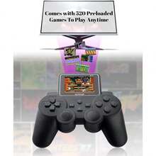 520 Classic And Nostalgic Arcade Games For The S10 Joystick Mini Game Console - Black - View 7