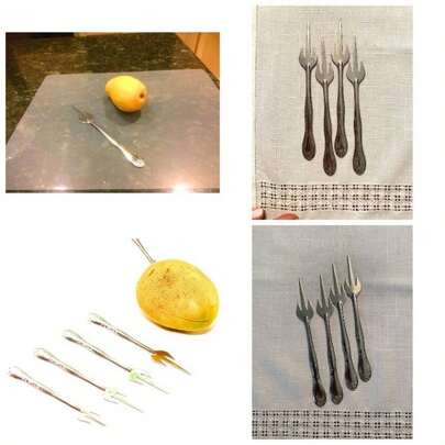 Juego de tenedores de frutas de 4