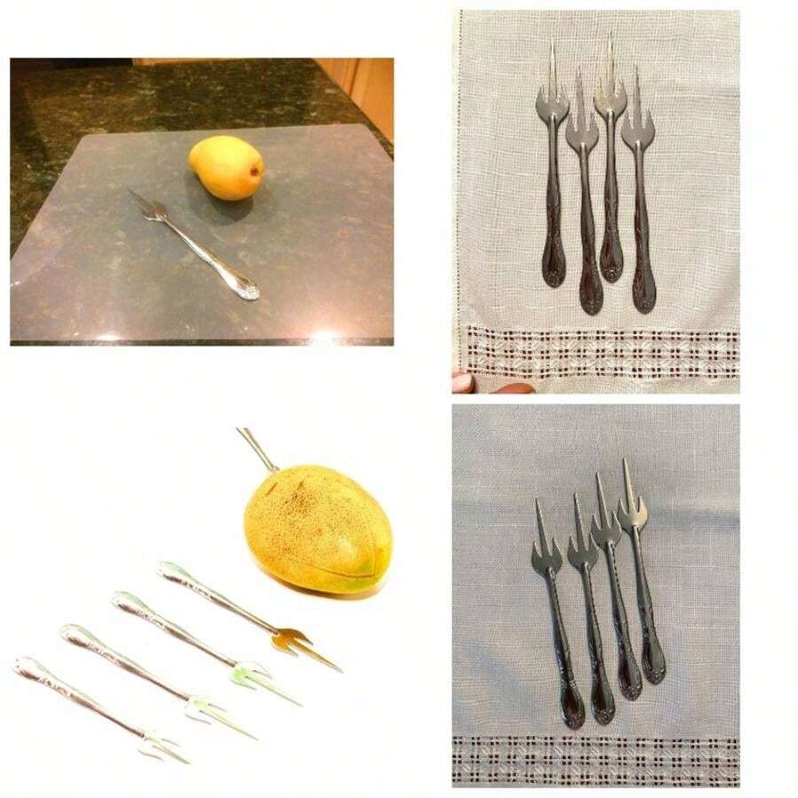 Juego de tenedores de frutas de 4 - Acero Inóxidable - Ver 1