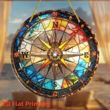 1 Chiếc Đồ Trang Trí Treo 2D Bằng Acrylic Nhiều Màu Sắc, La Bàn Hàng Hải, Đồ Trang Trí Ngày Lễ Đa Năng, Không Cần Điện, Thích Hợp Cho Cửa Sổ Nhà, Vườn, Ban Công, Phòng Ngủ, Văn Phòng, Tiệc Năm Mới, Lễ Kỷ Niệm và Trang Trí Ngoài Trời, Món Quà Hoàn Hảo Cho Phụ Nữ, Quà Năm Mới Cho Bạn Bè, Trang Trí Nhà Cửa, Trang Trí Phòng, Trang Trí Tường - trắng - Xem 5