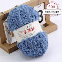 3 Balls X 50g/1.76oz Coral Velvet Knitted Blend Yarn For DIY Hand Knitting Scarf, Baby Blanket, Tote Bag - 50g/3 Pieces - View 15