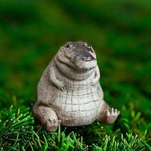 1pc Mini Pet Crocodile Ornaments, Cool Personalized Decor, Handmade Tea Ceremony Tea Set Accessories, Tea Table Tea Play, For Home Decoration, Home Decoration Best Gifts Birthday Graduation - 白色 - 查看 4