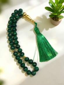 1pc 10mm Tassel Style Rosary Beads 33pcs Prayer Beads Tasbih Bracelet, Simple & Casual, Suitable For Muslim Men Daily Wear - Multicolor - View 4