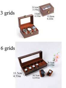 1pc Leather Watch Box, Watch Display Case, Jewelry Storage Box, Premium Jewelry Box - Multicolor - View 5