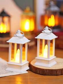 1 szt. Miniaturowa, ręczna, dekoracyjna lampka LED, zasilana bateryjnie, mała lampka nocna do dekoracji domu, lampka ozdobna ze świecą LED, mała lampka wiatrowa do dekoracji biurka, odpowiednia do dekoracji przyjęć, stołu jadalnego, lampionów ślubnych, oświetlenia do dekoracji stołu świątecznego