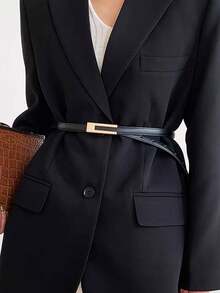 2条/1条装 女士休闲纯色PU皮细腰带，四季皆宜 - 彩色 - 查看 1