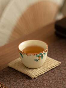 1/2/4/6pcs Ru Kiln Ceramic Tea Cups, Household Guest Cups, Red Tea Cups, Gongfu Tea Cups, Tea Tasting Cups, Espresso Cups, Arabic Coffee Cups, Turkish Coffee Cups, Water Cups, Gift Cups - Multicolor - View 5