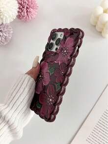 极简花卉元素防震波浪花纹彩绘手机壳，兼容 17 Pro/17 Air/17/17 Pro Max/16/11/16 Pro/16 Plus/16 Pro Max/16 e/15 Pro Max/13/14/12/XS/XR/7G/8P，防摔保护壳，春季生日礼物 - 彩色 - 查看 8