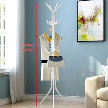 Standing Coat And Hat Rack With 12 Hooks - Multiple Colors Available - Multicolor - View 9