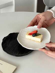 1个/4个装塑料小碟，调味碟，零食托盘，杯子托盘，咖啡杯托盘，装饰水果托盘，甜点托盘，可重复使用零食托盘，面包托盘，厨房多用途托盘，餐桌装饰托盘，房间装饰托盘，节日派对装饰托盘 - 彩色 - 查看 6