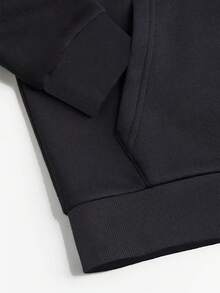 Sudadera con capucha de Navidad para hombres, de alta calidad y estilo holgado. Sudadera navideña negra para hombre, con divertidos diseños navideños, perfecta para ocasiones festivas, vacaciones y looks navideños. (1 unidad) - Negro - Ver 4