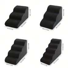 Escaleras para mascotas, escalones de escalera para perros, escaleras para cama de perro grande/mediano/pequeño, escalera antideslizante, escaleras de escalada para cama de gato - Negro - Ver 2