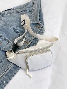 Casual Fashion Women Waist Bag Shoulder Crossbody Bag - White - View 4