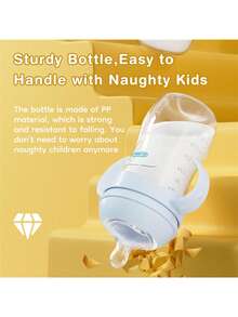 1 个 5.07 盎司/8.11 盎司/11.16 盎司硅胶婴儿奶瓶，新生儿 - 彩色 - 查看 8