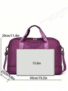 Pink Expanded Luggage Storage Bag, Lightweight Foldable, Expanded, Carry On Travel Weekender & Overnight Bag, Weekend Bag Hospital Bag Travel Bag Carry On Bag Luggage Bag Quilted Bag Quilt Bag Puffer Bag Quilted Shoulder Bag Hand Bag Crossbody Bag Traveling Bag Back To School School Bag Travel Essentials Travel Organizer For Beach Summer Vacation For Suitcase Gym Bag Duffle Bag Duffel Bag For Luggage College Bag Luggage Bags Weekender Bag Winter - Màu tím - Xem 2