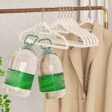 1套植绒衣架，无缝防滑无绒耐用旋转衣架，家用收纳架 - 彩色 - 查看 6