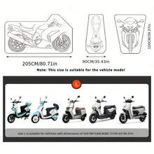 Motorcycle Cover With Reflective Stripes, Full Protection 190T Taffeta Dirt Bike Cover, Green - Black [green Reflective Strip] - View 15