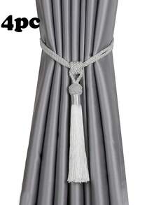 1件/2件/4件装现代简约流苏窗帘绑带,多种颜色和尺寸可选,适用于窗帘固定和装饰。 - 米色 - 查看 22